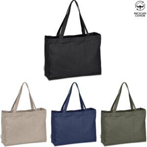 Subarashi Recycled Canvas Gusset Shopper – 320gm Canvas Cotton Tote Bag With Long Handles