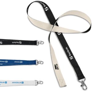 Taiga Recycled PET Lanyard With Velcro Safety Release Closure & Snap Hook