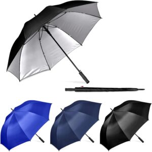UV50 Large Golf Umbrella With Fibreglass Ribs, Auto-Open & Foam Handle