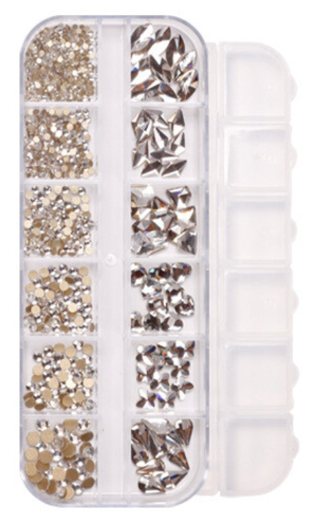 Rhinestone 12 grid Shapes & Round