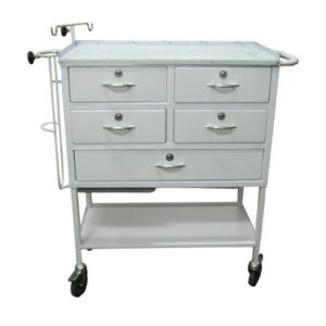 Alternative view of Mobile emergency trolley _ Epoxy powder coated throughout