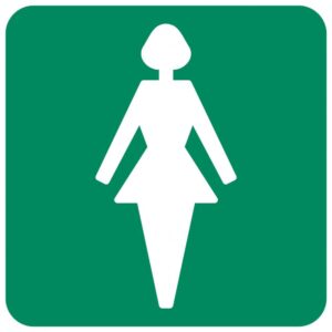 Ladies Toilet safety sign