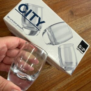 6 new small glasses (use for decanting scrub etc) DEMO