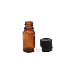 Alternative view of Amber dropper with white cap | 10ml