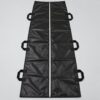 Black body bag with centre zip and 6 handles
