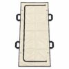 Cream body bag with J-shaped zip, eyelets and 4 handles