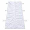 White body bag with centre zip and 6 strap handles